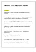 MBA 701 Exam with correct answers