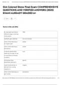 GIA Colored Stone Final Exam COMPREHENSIVE QUESTIONS AND VERIFIED ANSWERS &lpar;2025&rpar; EXAM&vert; ALREADY GRADED A&plus;