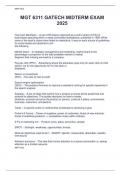 MGT 6311 GATECH MIDTERM EXAM  2025