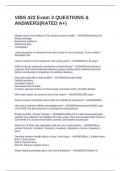 VIBS 422 Exam 3 QUESTIONS & ANSWERS&lpar;RATED A&plus;&rpar;