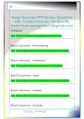 Texas Teachers PPR Review Questions  with  Correct Answers  for Specific  Exam Mail supergrades12&commat;gmail&period;com