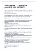 VIBS 422 Exam 2 QUESTIONS & ANSWERS 100&percnt; CORRECT&excl;&excl;
