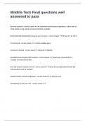 Wildlife Tech Final questions well answered to pass