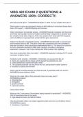 VIBS 422 EXAM 2 QUESTIONS & ANSWERS 100&percnt; CORRECT&excl;&excl;