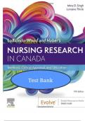 Test Bank for LoBiondo-Wood and Haber's Nursing Research in Canada&colon; Methods&comma; Critical Appraisal&comma; and Utilization 5th Edition &lpar;Mina D&period; Singh&comma; 2022&rpar;&comma; Chapter 1-20 &vert; Complete Guide A&plus;
