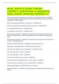 BSAC SPORTS DIVER THEORY CORRECT QUESTIONS & ANSWERS&vert;&vert; 2025 LATEST UPDATE&vert;&vert; VERIFIED A&plus;