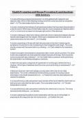 Health Promotion and Disease Prevention Exam Questions with Answers&period;