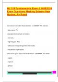 NU 335 Fundamentals Exam 2 2025&sol;2026  Exam Questions Marking Scheme New  Update &vert; A&plus; Rated