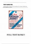 American Journey&comma; The&colon; A History of the United States Since 1865&comma; Volume 2&comma; &lpar;8th edition&comma; David Goldfield&rpar; - Complete Test Bank