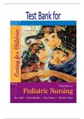 Test Bank For Principles Of Pediatric Nursing 7th Edition By Jane W Ball&comma; Ruth C Bindler&comma; Kay Cowen Chapter 1-31 &vert; Complete Guide A&plus;