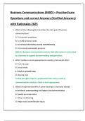 Business Communications &lpar;B400&rpar; &ndash; Practice Exam Questions and correct Answers &lpar;Verified Answers&rpar;  with Rationales 2025