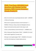 PS381 Final Exam 2025&sol;2026 Exam  Questions with Detailed Verified  Answers &lpar;100&percnt; Correct Answers&rpar; &vert;  Already Graded A&plus; 