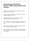 Music Business Final Exam - Rolston - MBU 1110 questions with answers