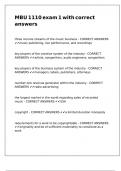 MBU 1110 exam 1 with correct answers