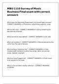 MBU 1110 Survey of Music Business Final exam with correct answers