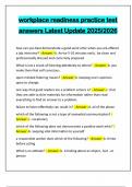 workplace readiness practice test answers Latest Update 2025&sol;2026