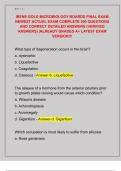 IRENE GOLD MICROBIOLOGY BOARDS FINAL EXAM  NEWEST ACTUAL EXAM COMPLETE 200 QUESTIONS  AND CORRECT DETAILED ANSWERS &lpar;VERIFIED  ANSWERS&rpar; &vert;ALREADY GRADED A&plus; LATEST EXAM  VERSION&excl;&excl;&excl;