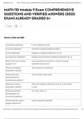 MATH 110 Module 9 Exam COMPREHENSIVE QUESTIONS AND VERIFIED ANSWERS &lpar;2025&rpar; EXAM&vert; ALREADY GRADED A&plus;