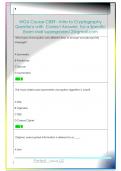 WGU Course C839 - Intro to Cryptography  Questions with  Correct Answers  for a Specific  Exam Mail supergrades12&commat;gmail&period;com 