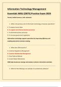 Information Technology Management  Essentials WGU &lpar;D075&rpar; Practice Exam 2025 Format&comma; bolded answers&comma; italic rationales