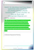 WMGT 101-22A EXAM 3&sol;ACTUAL EXAM  QUESTIONS WITH COMPLETE  SOLUTIONS&excl;&excl;&sol;NEWEST UPDATE  Questions with  Correct Answers  for  Specific Exam Mail  supergrades12&commat;gmail&period;com 