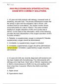 AHA PALS EXAM 2025 UPDATED ACTUAL  EXAM WITH CORRECT SOLUTIONS&period; 