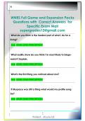 WNRS Full Game and Expansion Packs  Questions with  Correct Answers  for  Specific Exam Mail  supergrades12&commat;gmail&period;com