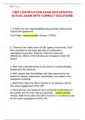 CMIT CERTIFICATION EXAM 2025 UPDATED  ACTUAL EXAM WITH CORRECT SOLUTIONS&period;