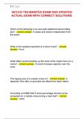 NCCCO TSS MANITEX EXAM 2025 UPDATED  ACTUAL EXAM WITH CORRECT SOLUTIONS&period; 
