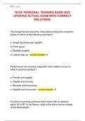 NCSF PERSONAL TRAINING EXAM 2025  UPDATED ACTUAL EXAM WITH CORRECT  SOLUTIONS&period;