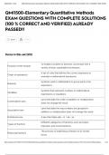 QMI1500-Elementary Quantitative Methods EXAM QUESTIONS WITH COMPLETE SOLUTIONS (100 % CORRECT AND VERIFIED) ALREADY PASSED!!