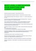 NICET LEVEL 2 CERTIFICATION EXAM QUESTIONS WITH CORRECT ANSWERS 