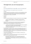 Management van een bouwproject les 1-4