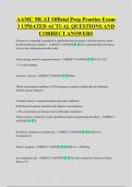 AAMC MCAT Official Prep Practice Exam  3 UPDATED ACTUAL QUESTIONS AND  CORRECT ANSWERS 