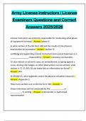 Army License instructors &sol; License Examiners Questions and Correct Answers 2025&sol;2026