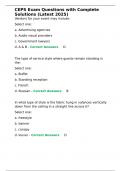CEPS Exam Questions with Complete Solutions &lpar;Latest 2025&rpar;&period;
