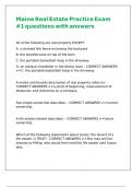 Maine Real Estate Practice Exam -1 questions with answers