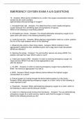 EMERGENCY OXYGEN EXAM A & B QUESTIONS