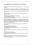 ASHI EMERGENCY OXYGEN TEST QUESTIONS