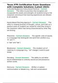 Texas STR Certification Exam Questions with Complete Solutions &lpar;Latest 2025&rpar;&period;