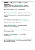 STR Exam Questions with Complete Solutions