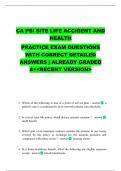   CA PSI SITE LIFE ACCIDENT AND HEALTH PRACTICE EXAM QUESTIONS WITH CORRECT DETAILED ANSWERS &vert; ALREADY GRADED A&plus;<RECENT VERSION>