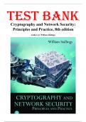 Test Bank for Cryptography and Network Security Principles and Practice 8th Edition by William Stallings&comma; All Chapters 1-23