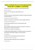 OSHA CONFINE SPACE EXAM QUESTIONS WITH 100&percnt; CORRECT ANSWERS&period;
