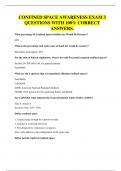CONFINED SPACE AWARENESS EXAM 3 QUESTIONS WITH 100&percnt; CORRECT ANSWERS&period;