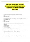 INF3705 MCQ POOL SAMPLE  QUESTIONS AND ANSWERS 100&percnt;  CORRECT EXPERT VERIFIED  ANSWERS&period;