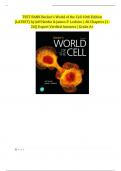 TEST BANK Becker's World of the Cell 10th Edition &lpar;LATEST&rpar; by Jeff Hardin & James P&period; Lodolce &vert; All Chapters &lpar;1-26&rpar;&vert; Expert Verified Answers &vert; Grade A&plus;