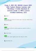 Exam 3&colon; BIO 201&sol; BIO201 &lpar;Latest 2025&sol; 2026 Update&rpar; Human Anatomy and Physiology I Guide&vert; Questions & Answers&vert; Grade A&vert; 100&percnt; Correct &lpar;Verified Solutions&rpar;- GCU