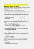 PYSCH HESI EXAM WITH ALL CORRECT & VERIFIED ANSWERS &lpar;UPDATED TO PASS&rpar;