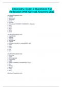 Chemistry&colon; Exam 2 Questions For Reflection With Correct Answers 2025